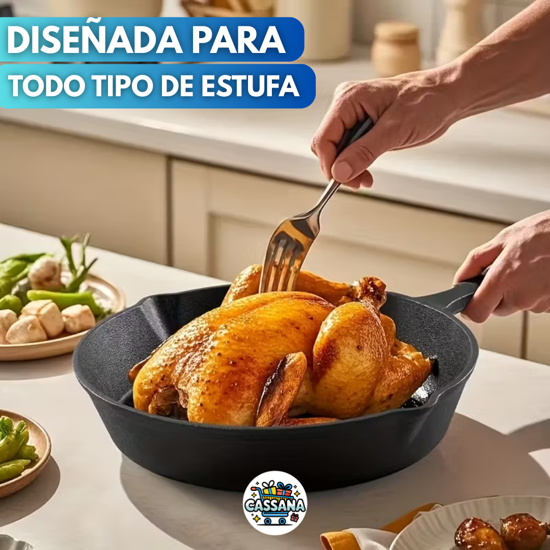 Juego De 3 Sartenes De Hierro Fundido Para Cocinar-Resistente a Alta Temperatura🔥