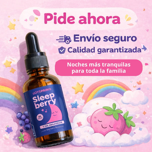 Sleepberry Melatonina Líquida Infantil con Saúco y L-Teanina Sabor Frutos Rojos