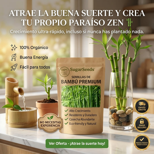 Semillas de Bambú de Rápido Crecimiento: Decora y oxigena tus espacios con la planta más resistente y estética.