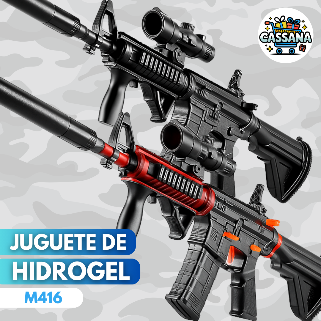 Juguete Rifle de Hidrogel M416 •Alcanza hasta 30 Metros• CALIDAD PREMIUM